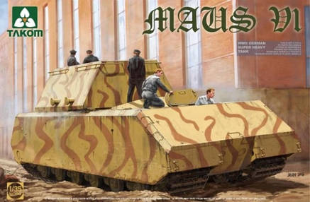 MAUS V1 Німецький надважкий танк WWII. 1/35 TAKOM 2049, фото 1