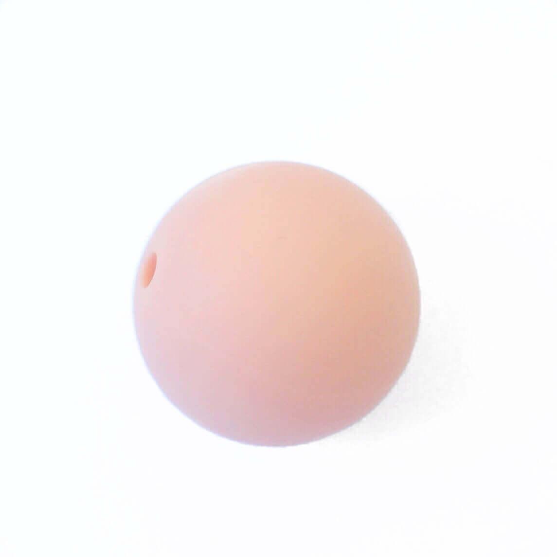 Намистина 19 мм (персик) кругла силіконова, фото 1