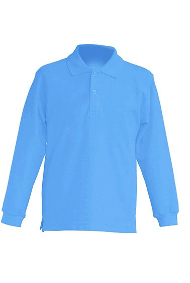 Дитяча футболка-поло з довгим рукавом JHK KID POLO LS колір блакитний (SK)