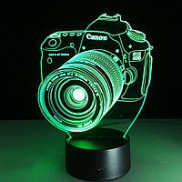 3D Cветильник, Ночник, Лампа "Фотоаппарат"