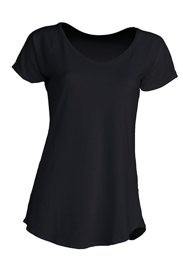 Модна жіноча футболка JHK Urban Slub Lady колір чорний (BK)