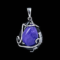 Срібний підвіс Гжель