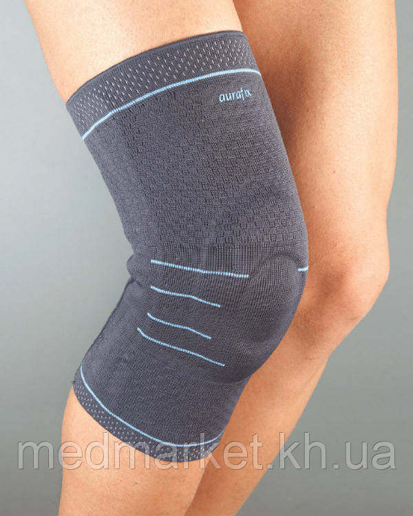 Бандаж на коліно еластичний Aurafix 120 з гелевою подушечкою і 2 ребрами жорсткості