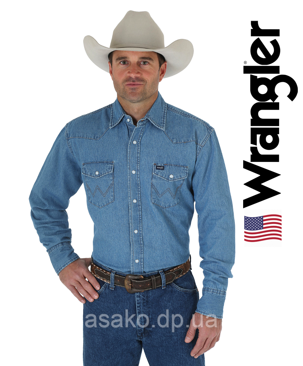 Чоловіча джинсова сорочка Wrangler® 70127SW/100% бавовна/ Оригінал зі США