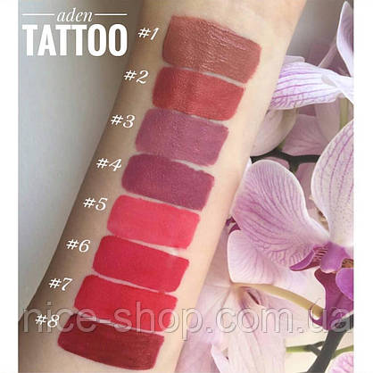 Матова помада Aden Tattoo Effect Lipstick No01, фото 4