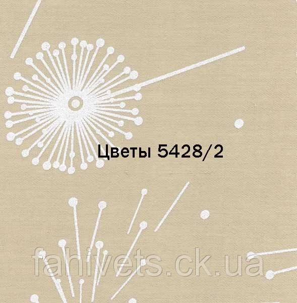 Рулонні штори відкритого типу Квіти (м.кв.) 5428/2, фото 1