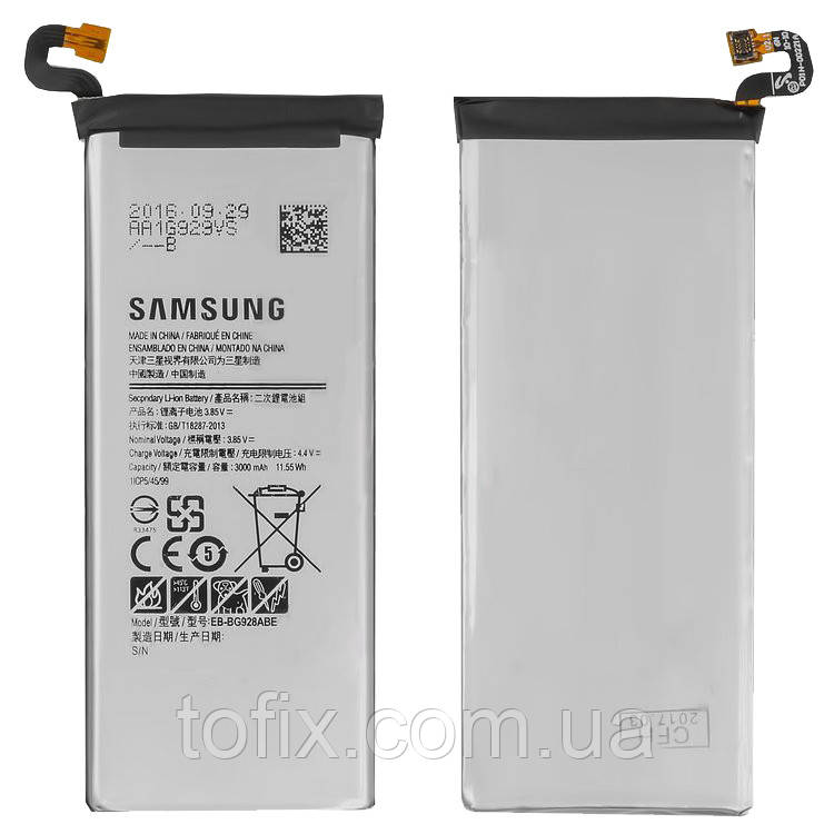 Акумулятор (АКБ, батарея) EB-BG928ABE для Samsung Galaxy S6 EDGE Plus G928, 3000 mAh, оригінал
