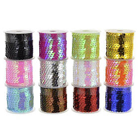 Паєтки на нитці 1956, 5м (12уп) ПВХ