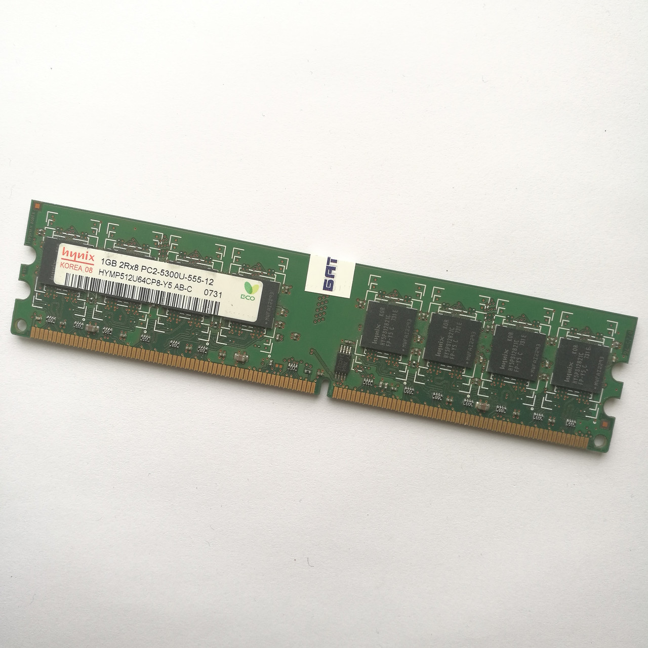 Оперативная память Hynix DDR2 1Gb 667MHz PC2 5300U 2R8 CL5 (HYMP512U64CP8-Y5 AB-C) Б/У