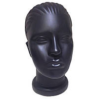 Манекен голова жіночий колір чорний без макіяжу