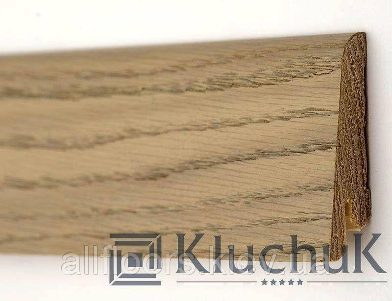 Плінтус Kluchuk Рустик KLR80-05 Дуб Срібний 80мм
