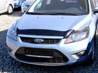 Дефлектор капота (Люкс!) мухобойка Ford Focus 2 2008-2011 рестайлинг, SIM, SFOFO30812