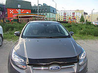 Дефлектор капота (Люкс!) мухобойка Ford Focus 3 2011-2015, SIM, SFOFO31112