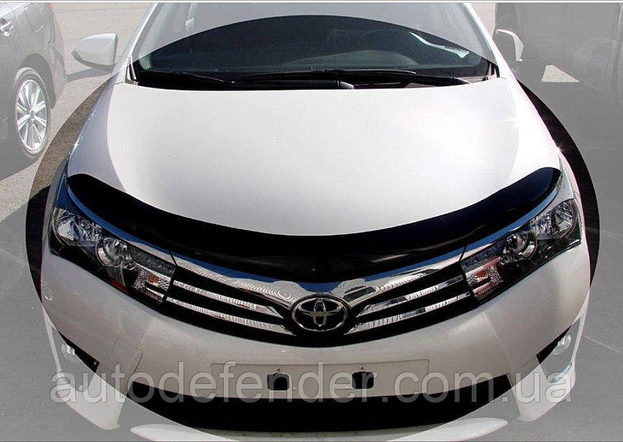 Дефлектор капоту (Люкс!) мухобійка Toyota Corolla 2013-2019 euro, SIM, STOCOR1312