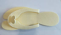 Тапочки одноразовые в индивидуальной упаковке, вспененный полиэтилен 4 мм, кремовый Panni Mlada №25