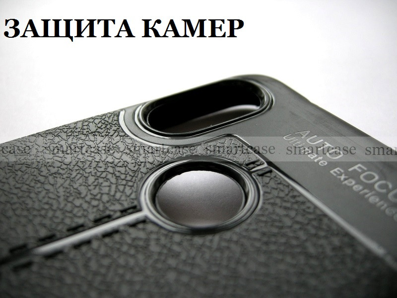 Черный стильный бампер TPU AF под кожу для Xiaomi Mi A2 Lite (Xiaomi Redmi 6 Pro) - фото 3 - id-p891524446