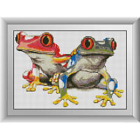 Набір алмазного живопису квадратні, повна Барвисті жаби Dream Art.