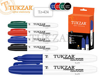 Маркер перманентний. У білому пластиковому корпусі. Колір червоний