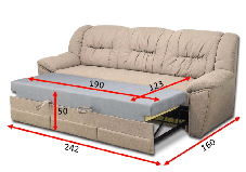 Диван Бруклін А трійка 1030х2420х900мм розкладний Віка, фото 3
