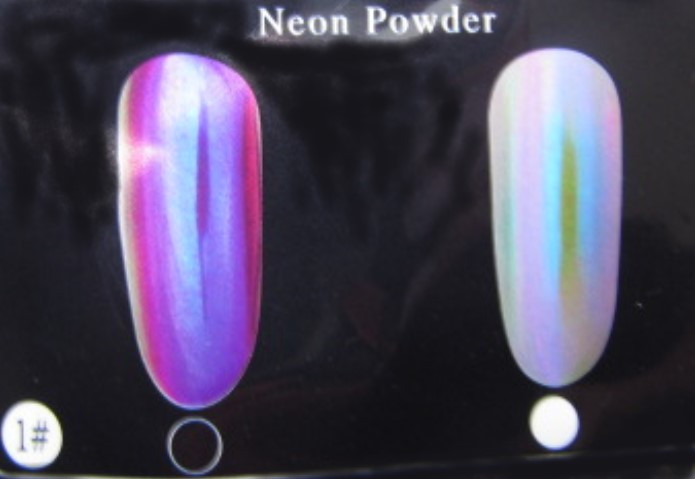 Втирка , пудра дзеркальна неонова (хвіст русалки) лілова з переходом у фіолетовий., фото 1