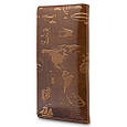 Гаманець шкіряний подвійного додавання для купюр і карт з художнім тисненням "7 чудес світу", фото 2