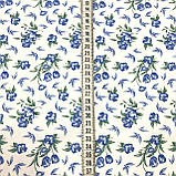 Ситець із блакитними квіточками на білому тлі, ширина 95 см, фото 3