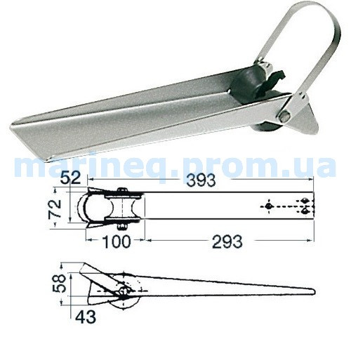 Роульс (якірний ролик) носової, 393 мм