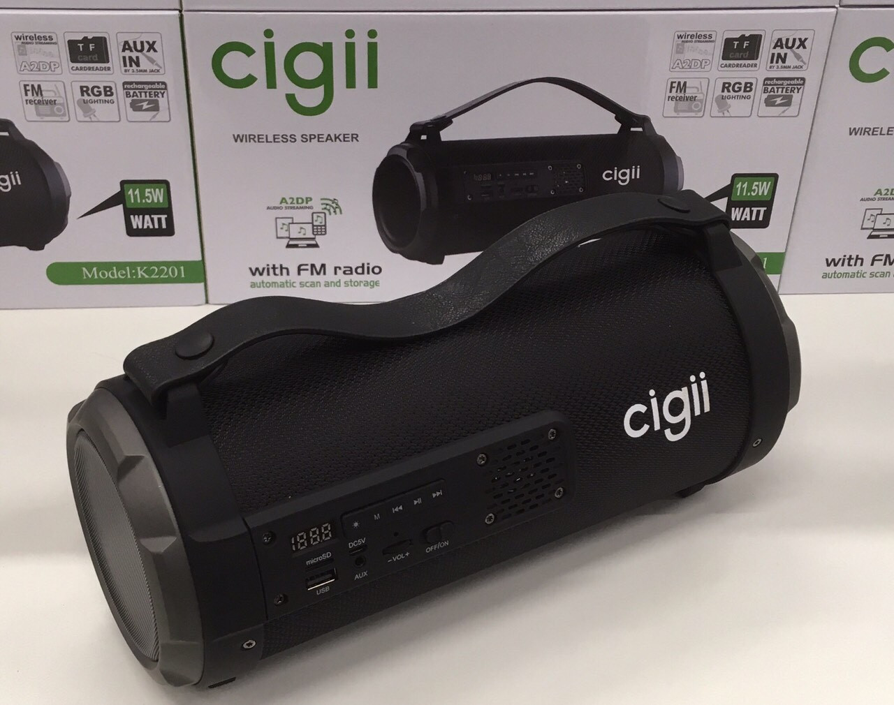 Колонка портативна Cigii K-2201 бочка, 11.5wat (8)