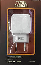 Мережевий зарядний usb-пристрій TRAVEL CHARGER F-13C( 220V/2USB/2A )