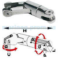 Вертлюг якорный с двойным шарниром, 10 мм.