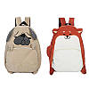 Шкільний тканинний рюкзак Лисиця \ Мопс, фото 6