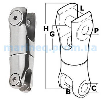 Вертлюг якірний підвищеної міцності, 10 мм.