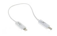 Шнур шт.miсro USB -шт.miсro USB, 0,25м, белый