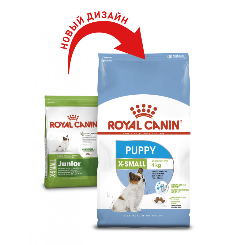 Корм для цуценят Royal Canin (Роял Канін) X-SMALL PUPPY мініатюрні породи 2-10 міс 1,5 кг