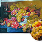 Алмазна вишивка натюрморт, фрукти, повна викладка, квадратні стрази, фото 2