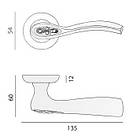 Ручки дверні mvm Z-1313 MACC "MIRA" матова бронза, фото 2