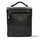Чоловіча шкіряна барсетка ділова для роботи стильна з однією ручкою Katana чорна, фото 2