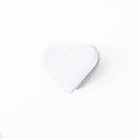 Міні сердечко (біле) силіконова намистина