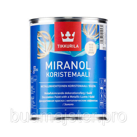 Емаль Tikkurila декоративна Міранол, золото, 0,1 л