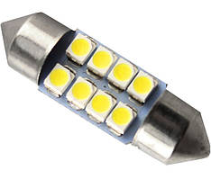 LED Лампа C5W 31 мм 8 SMD3528 12V (колір білий)