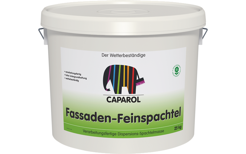 Фасадна шпаклювальна маса на основі синтетичних матеріалів Caparol Fassaden-Feinspachtel naturweiss, 25 кг