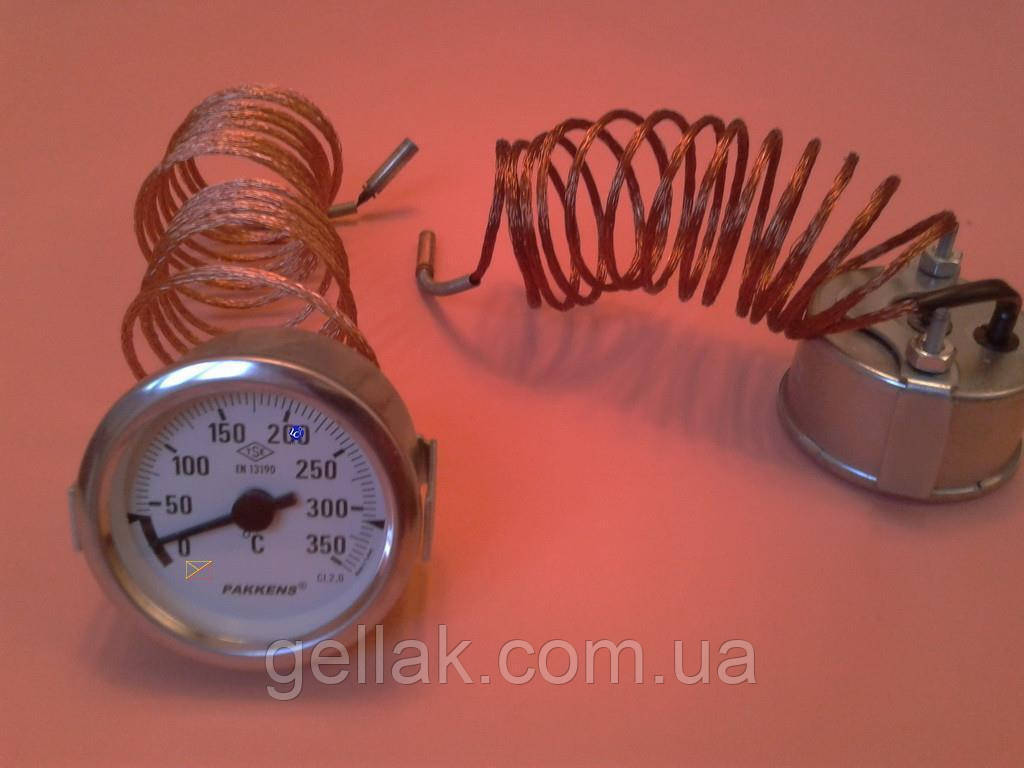 Термометр капілярний PAKKENS Ø 60 мм від 0 до 350 °C, довжина капіляра 2 м Туреччина