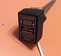 Тен для чавунної батареї 1500 W (неіржавка сталь) на різі 1 1/4" (42 мм) з ЦІФРОВІМ терморегулятором DALAS 3 кВт, фото 2