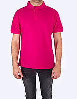 Поло - футболка мужская, малиновый цвет, JHK T-shir, однотонная, промо одежда, от XS до XXL