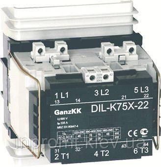 DL - К90Х 90КВт/170A, АС-3, 230B контактор Ganz KK, фото 1