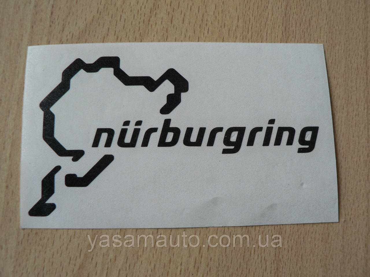 Наклейка vc Nurburgring 143х85мм чорна Нюрбургінг перегонова траса на авто вінілова контурна перегони