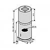 Кухонна витяжка острівна VENTOLUX ISOLA CILINDRO 1200, фото 2