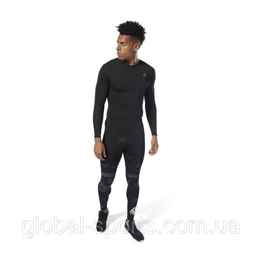 Мужская компрессионная футболка с длинным рукавом Reebok Compression Tee Black(Артикул:DP6170) - фото 5 - id-p891919638