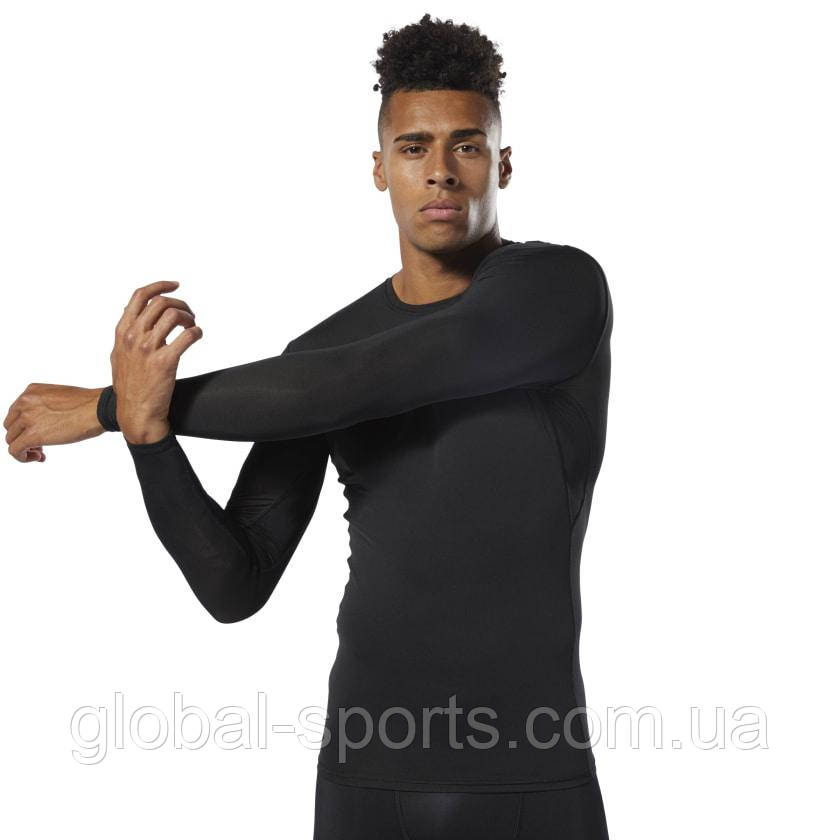 Мужская компрессионная футболка с длинным рукавом Reebok Compression Tee Black(Артикул:DP6170) - фото 3 - id-p891919638