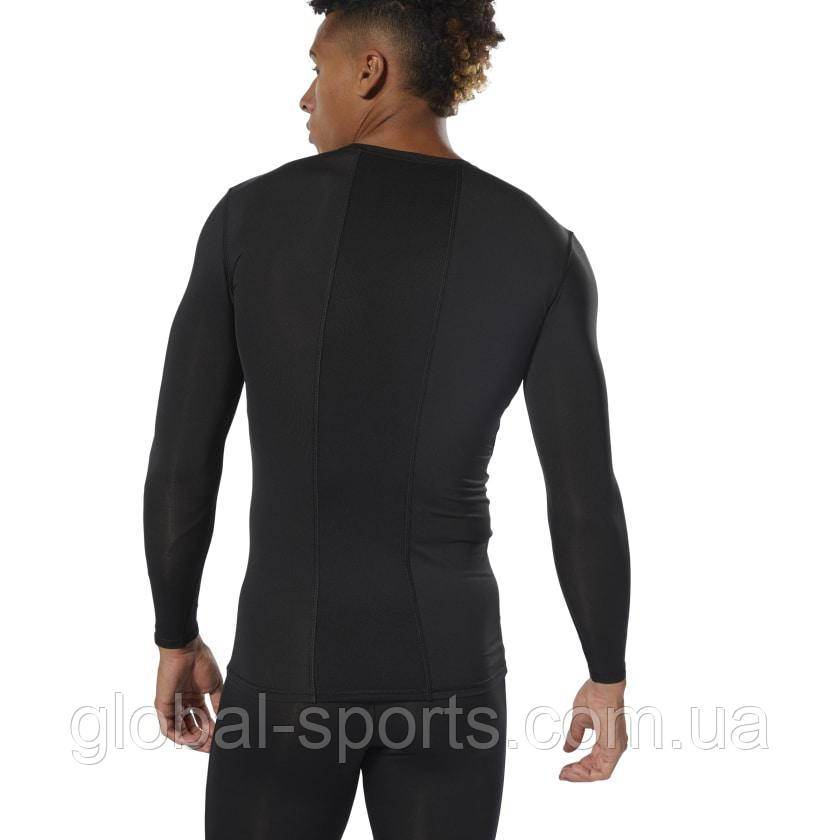 Мужская компрессионная футболка с длинным рукавом Reebok Compression Tee Black(Артикул:DP6170) - фото 4 - id-p891919638